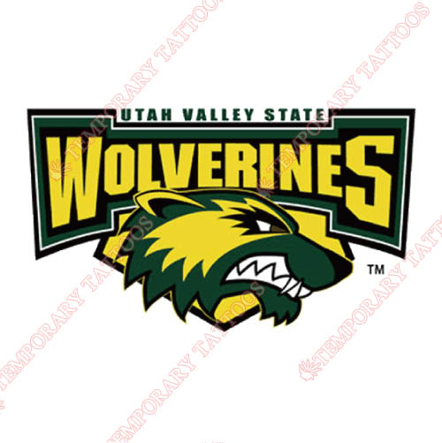 Utah Valley Wolverines Customize Temporary Tattoos Stickers NO.6762